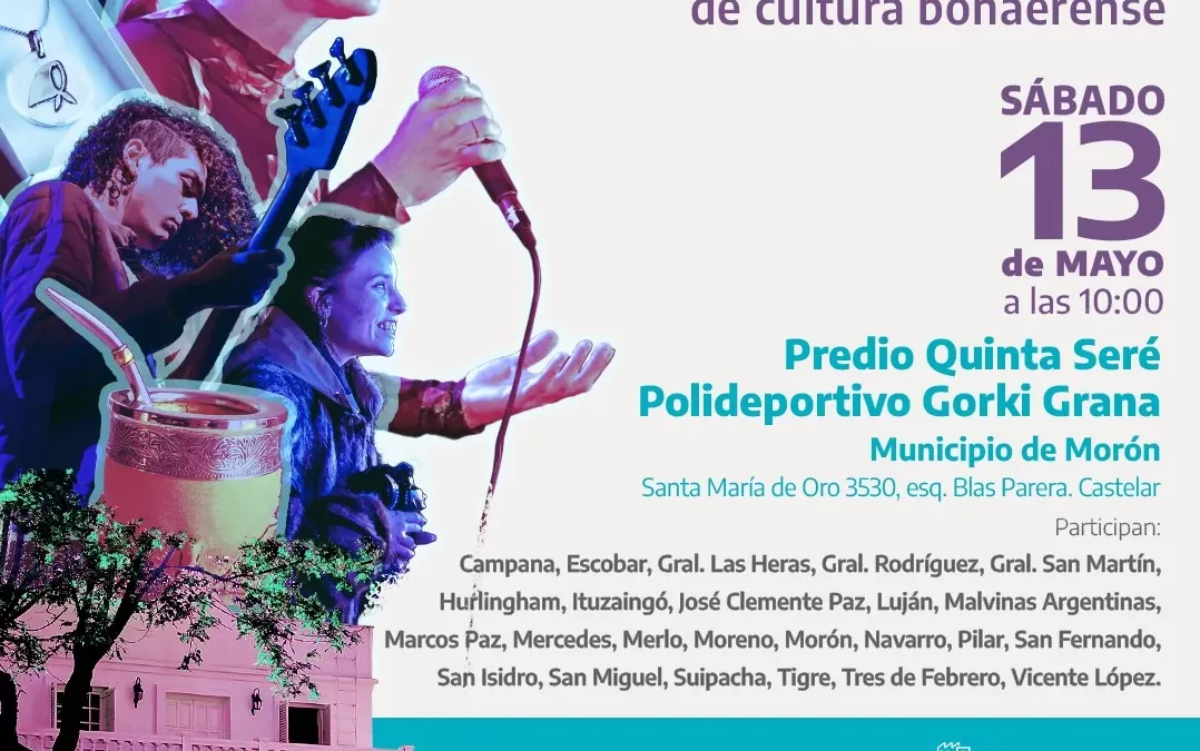 Morón será sede del 6º Encuentro Regional de Cultura Bonaerense