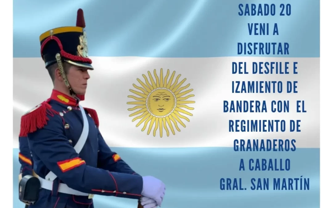 Desfile del Regimiento de Granaderos a caballo Gral. San Martín en Castelar