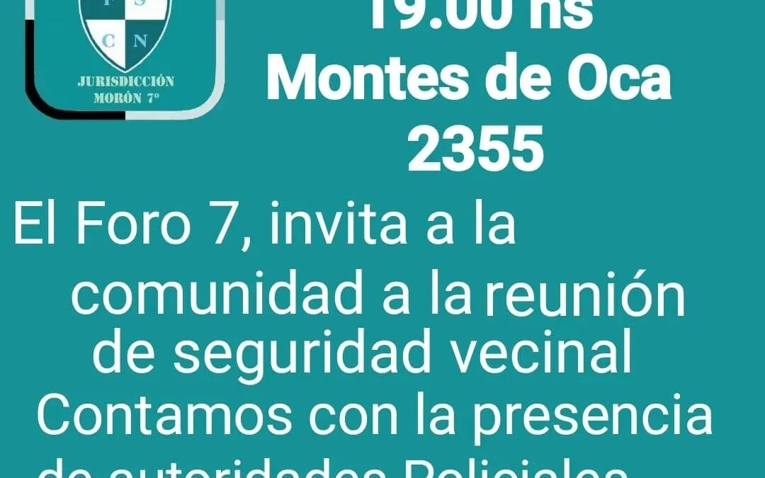 Reunión de Seguridad Vecinal en Castelar