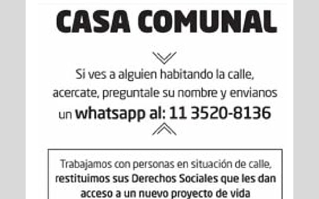 Morón tiene una CASA COMUNAL para Gente en situación de calle