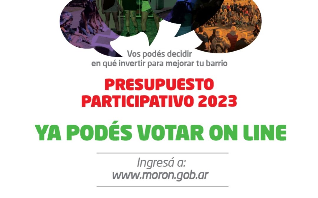 MORON: Los vecinos y vecinas pueden Votar Online el Presupuesto Participativo 2023