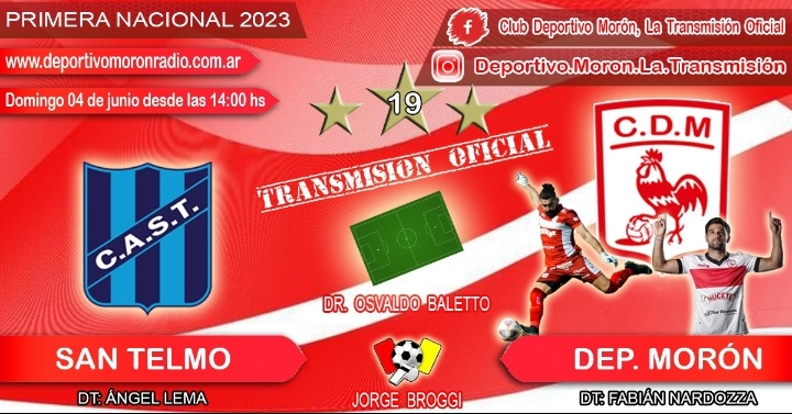 San Telmo vs Deportivo Morón A ganar para seguir escalando en la tabla.