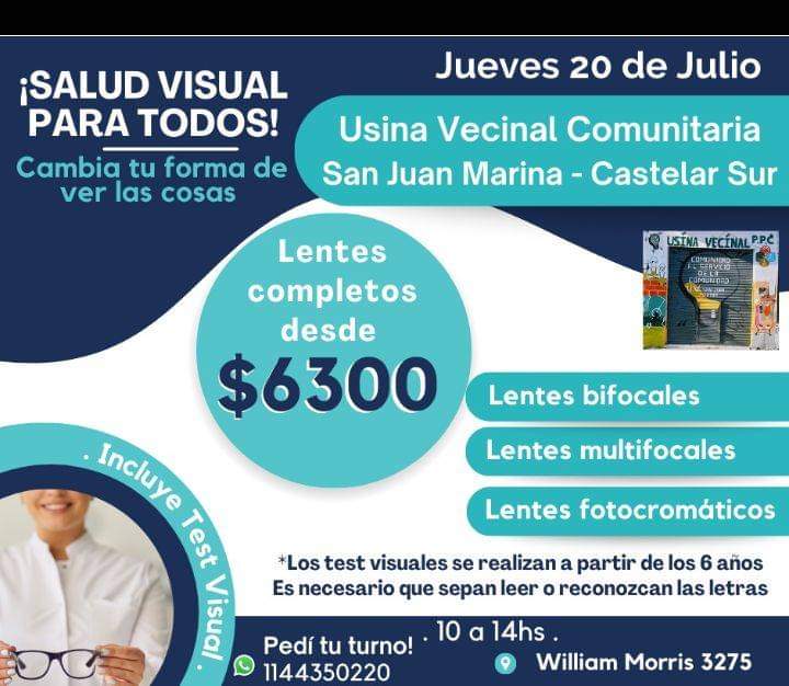 CASTELAR SUR: JORNADA DE SALUD VISUAL