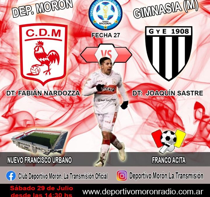 Deportivo Morón vs Gimnasia de Mendoza  Buscando el triunfo, buscando la punta del torneo.