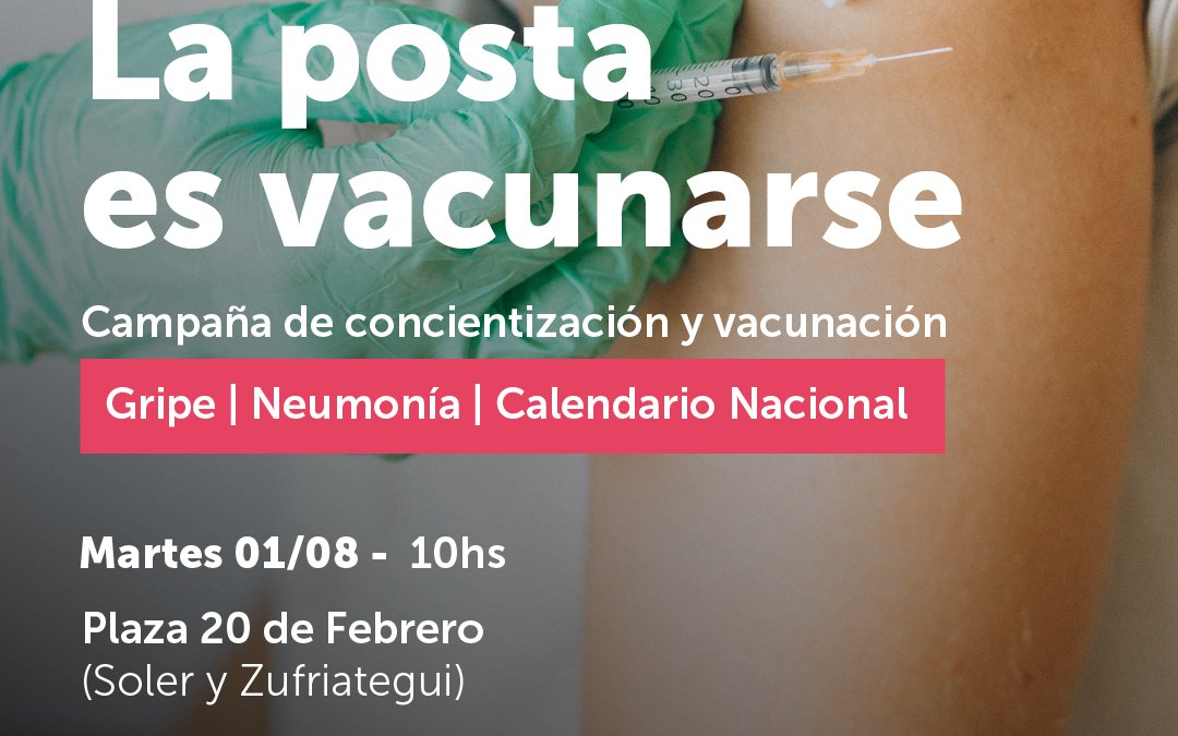 ITUZAINGÓ: OPERATIVO DE VACUNACIÓN EN LA PLAZA 20 DE FEBRERO