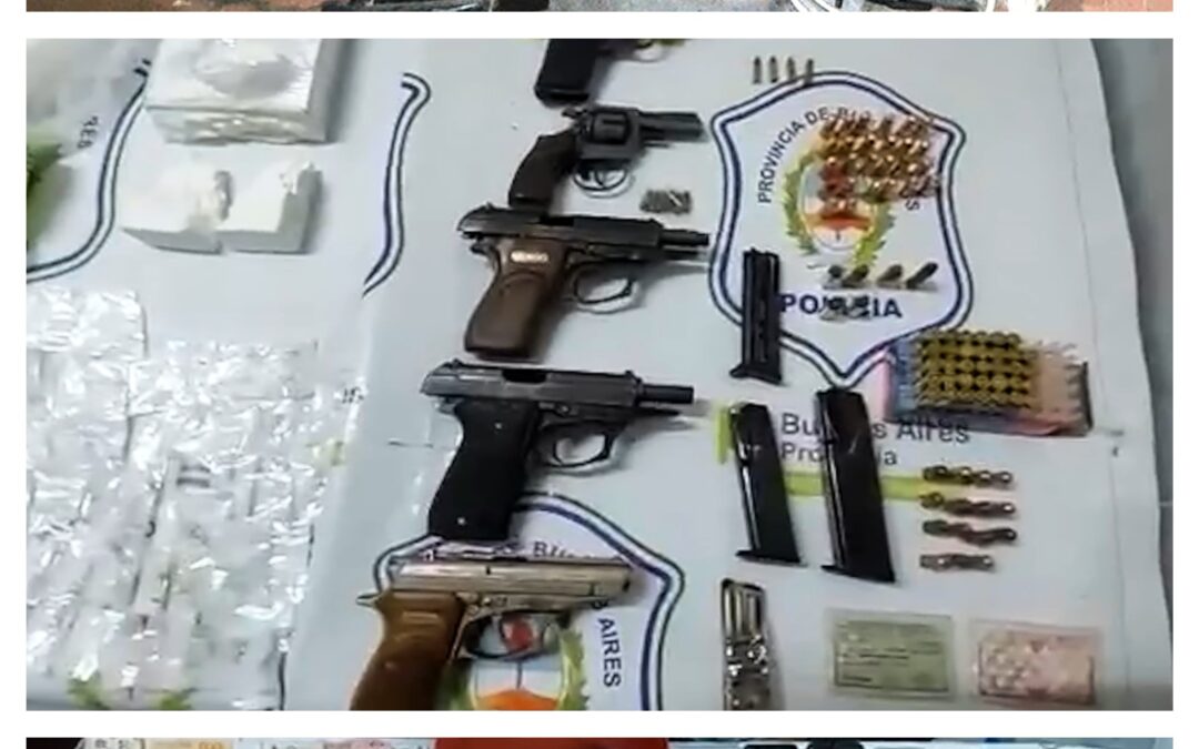 HURLINGHAM: Importante golpe al narcotráfico: 12 detenidos y gran decomiso de drogas y armas