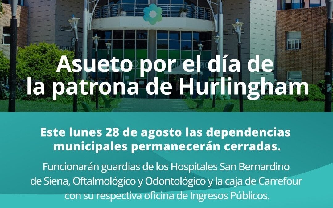 HURLINGHAM: LUNES 28 CELEBRACIÓN DEL DIA DE LA VIRGEN DE LA GUARDIA, PATRONA DE HURLINGHAM