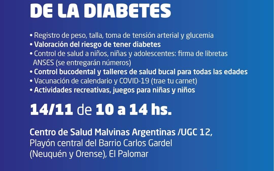 DÍA MUNDIAL DE LA DIABETES  EL PALOMAR: JORNADA DE SERVICIOS ESENCIALES DE SALUD