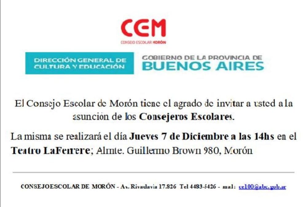 MORÓN: ASUNCIÓN DE CONSEJEROS ESCOLARES