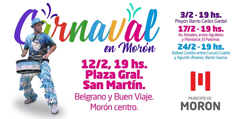 Morón: Festejos por los Carnavales 2024