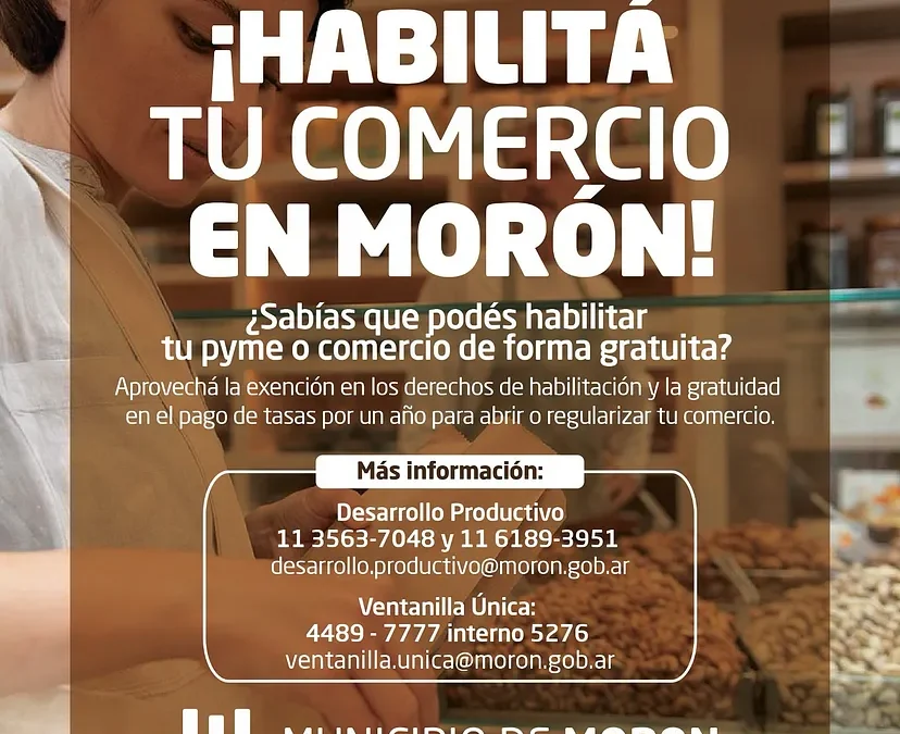 Morón: Se lanzó el Programa de Incentivos Fiscales para pymes y comercios locales: exención en los derechos de habilitación y gratuidad en el pago de tasas por el lapso de 1 año