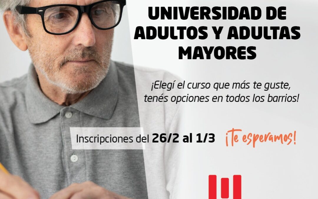 CASTELAR: Cursos de la Universidad de Adultos y Adultas Mayores!