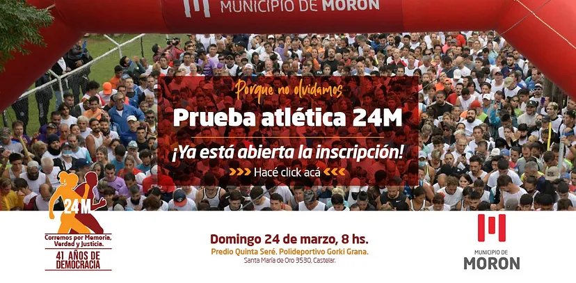 Morón: Se viene una nueva edición de la Prueba Atlética “Corremos por Memoria, Verdad y Justicia”