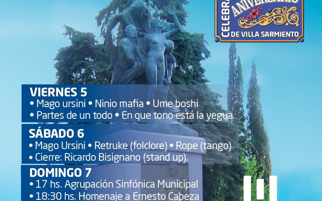 ¡Villa Sarmiento cumple 113 años! Actividades de Hoy, Domingo 7 de abril