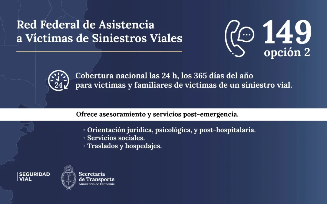 La Agencia Nacional de Seguridad Vial asistió a 155 víctimas de siniestros viales en lo que va del año a través de la Línea 149