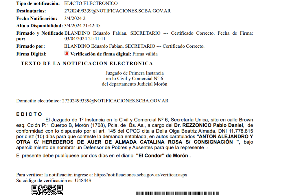 EDICTO JUDICIAL