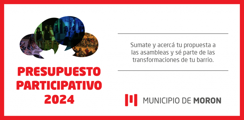 Morón: Presupuesto Participativo 2024: Fechas de esta semana
