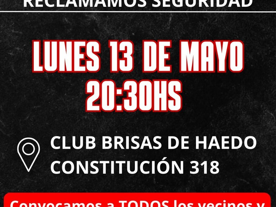HAEDO: VECINOS DE HAEDO, CANSADOS DE LOS REITERADOS HECHOS DELICTIVOS, RECLAMAN SEGURIDAD