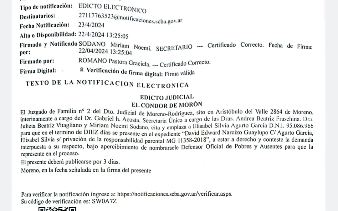 EDICTO JUDICIAL