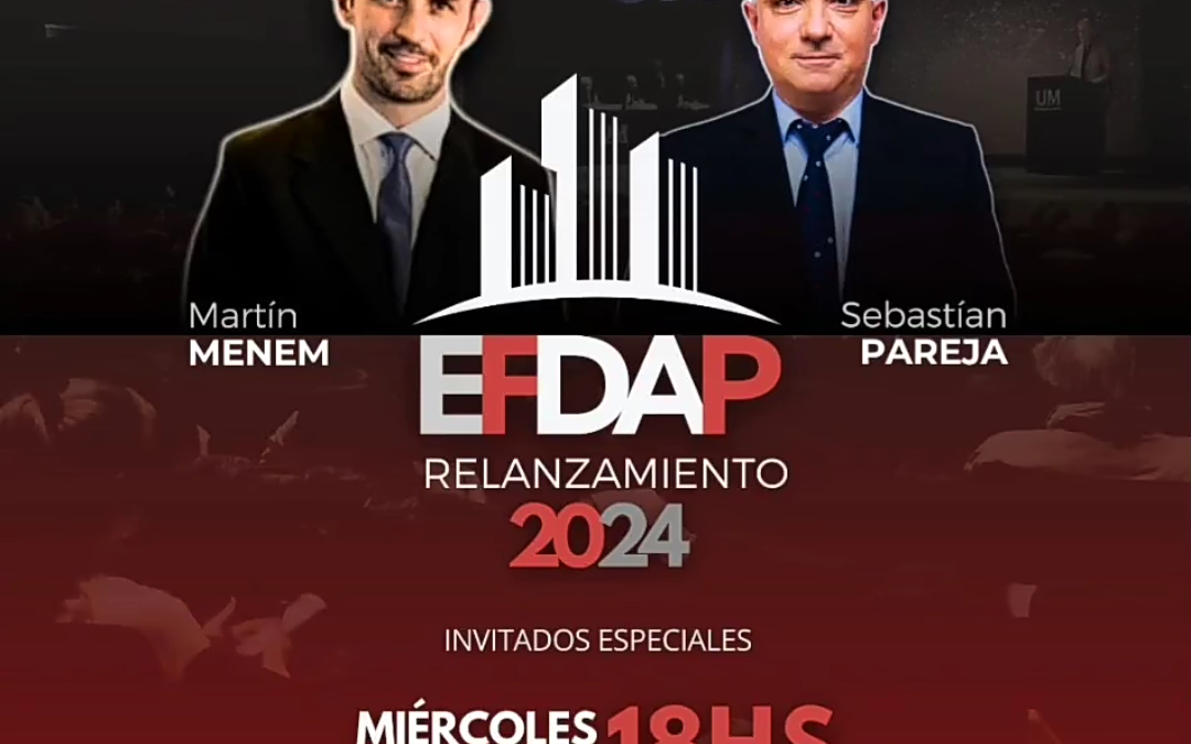 CON LA PRESENCIA DE MARTIN MENEM Y SEBASTIAN PAREJA SE REALIZARÁ EL RELANZAMIENTO DE LA EFDAP EN MORÓN