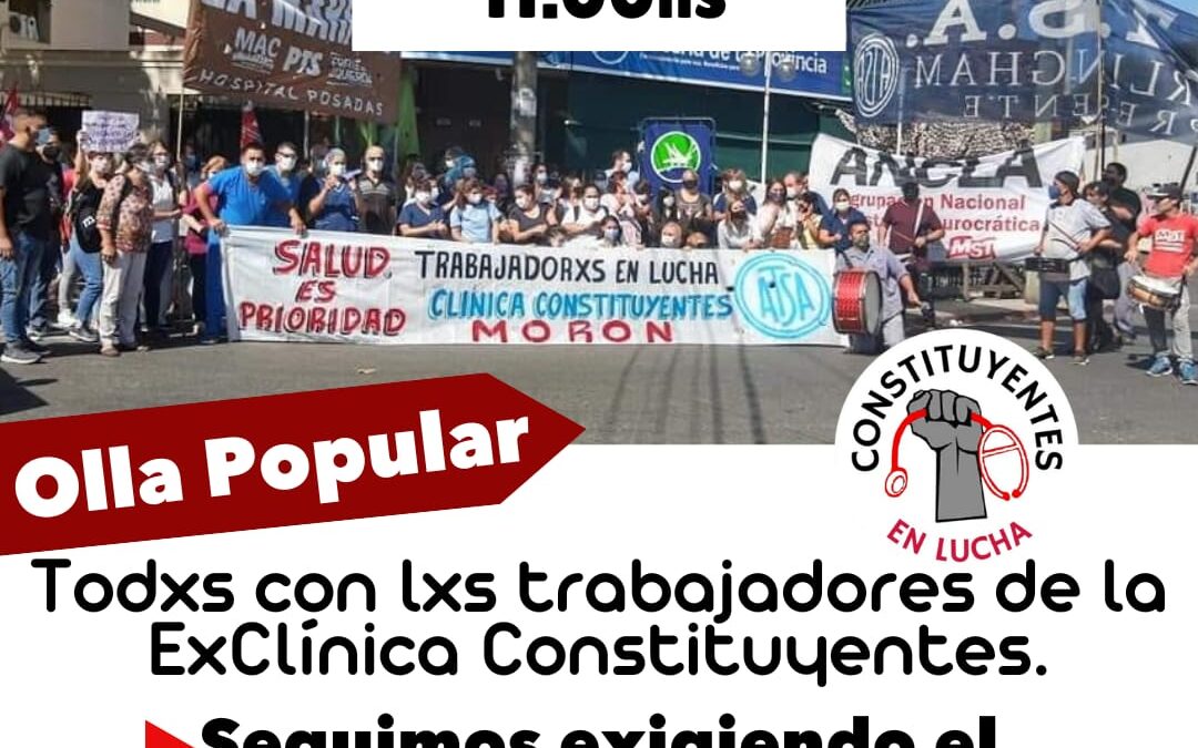 MORÓN: TRABAJADORES DE LA SALUD DE LA EX CLÍNICA CONSTITUYENTES SE CONCENTRARÁN PARA RECLAMAR SU SITUACION LABORAL