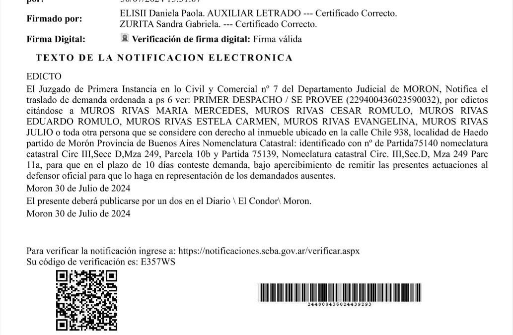 EDICTO JUDICIAL