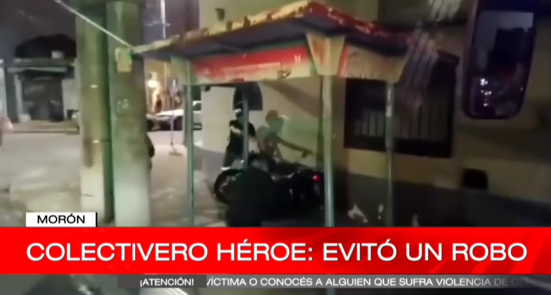 MORÓN: INSEGURIDAD : UN COLECTIVERO SE CONVIRTIÓ EN HÉROE AL EVITAR UN VIOLENTO ROBO