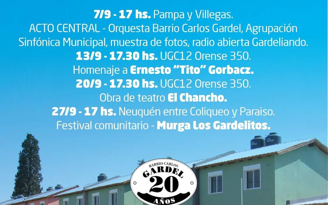BARRIO CARLOS GARDEL: SE CUMPLEN 20 AÑOS DEL INICIO DE LA URBANIZACIÓN