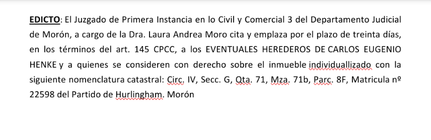 EDICTO JUDICIAL 