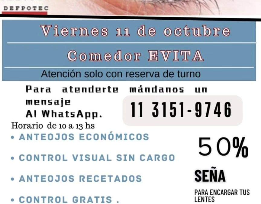 MORON SUR: EL COMEDOR EVITA ORGANIZA UNA JORNADA DE ATENCIÓN OFTALMOLÓGICA PARA LOS VECINOS Y VECINAS