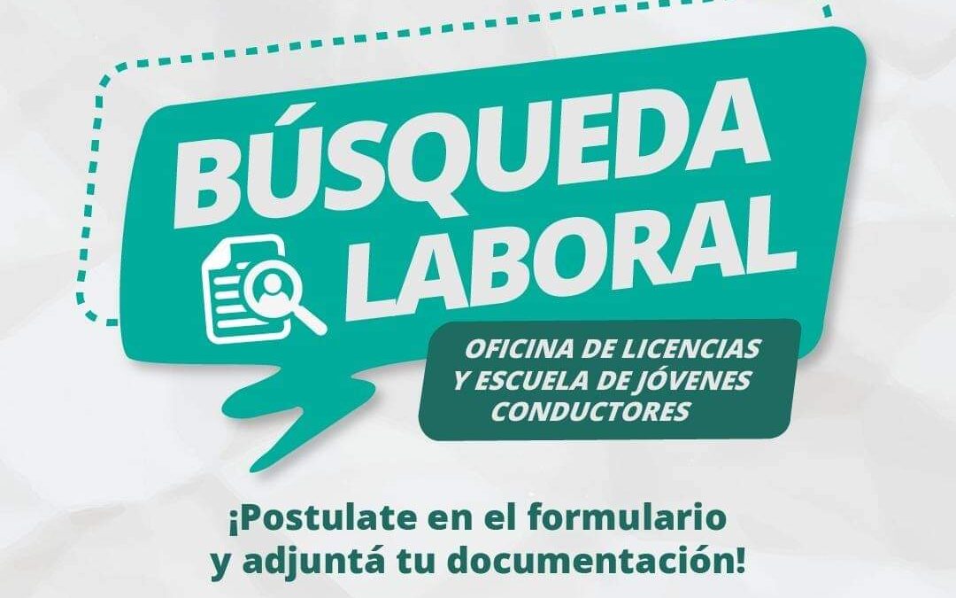 HURLINGHAM: BÚSQUEDA LABORAL: OFICINA DE LICENCIAS Y JÓVENES CONDUCTORES