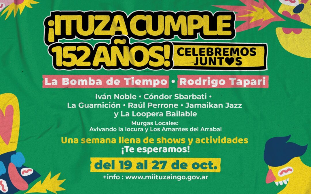 ITUZAINGÓ: EL DISTRITO CUMPLE 152 AÑOS Y LO CELEBRAN CON TODO!