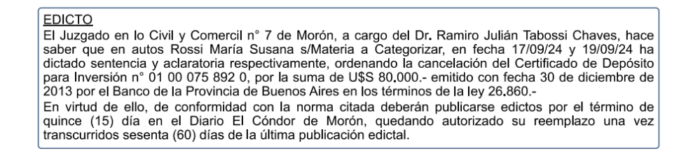 EDICTO JUDICIAL