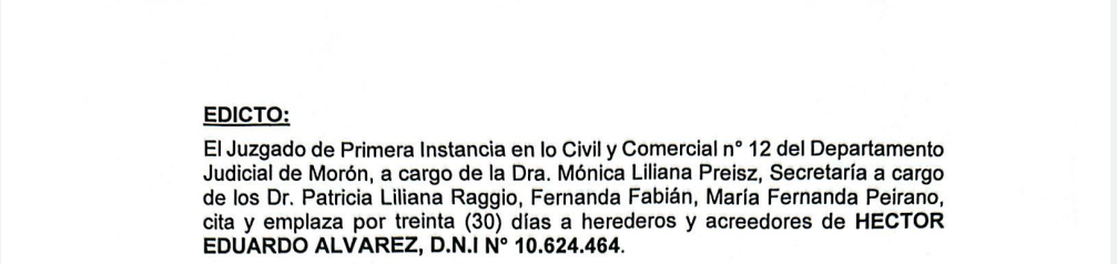 EDICTO JUDICIAL