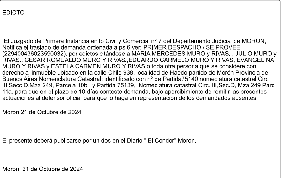 EDICTO JUDICIAL