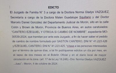 EDICTO JUDICIAL