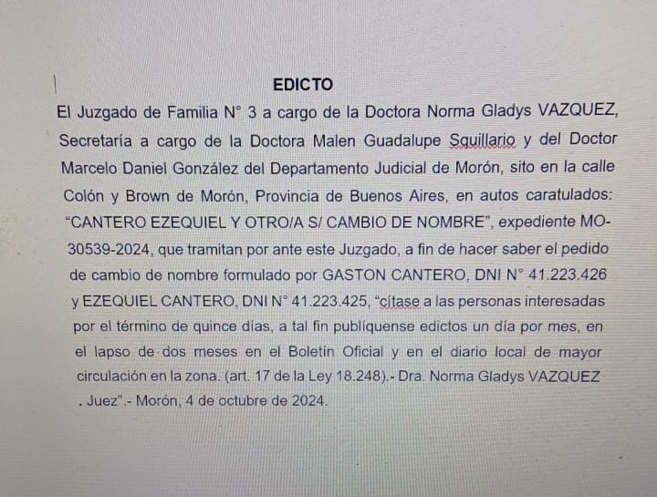 EDICTO JUDICIAL