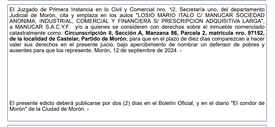EDICTO JUDICIAL