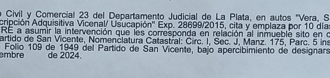 EDICTO JUDICIAL