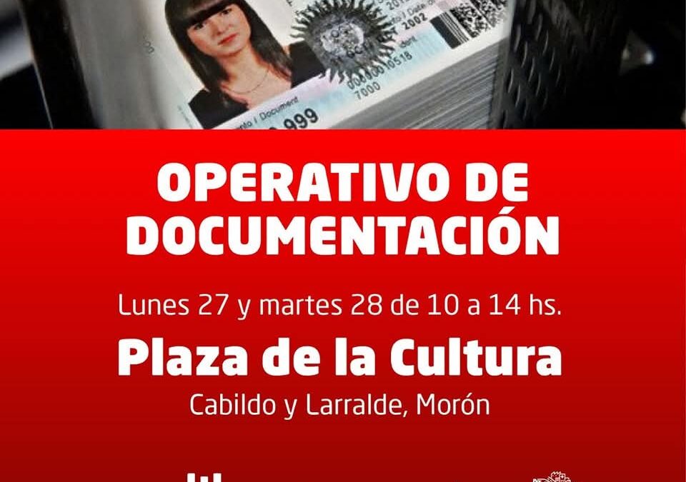MORÓN : Operativo de documentación en la Plaza de la Cultura
