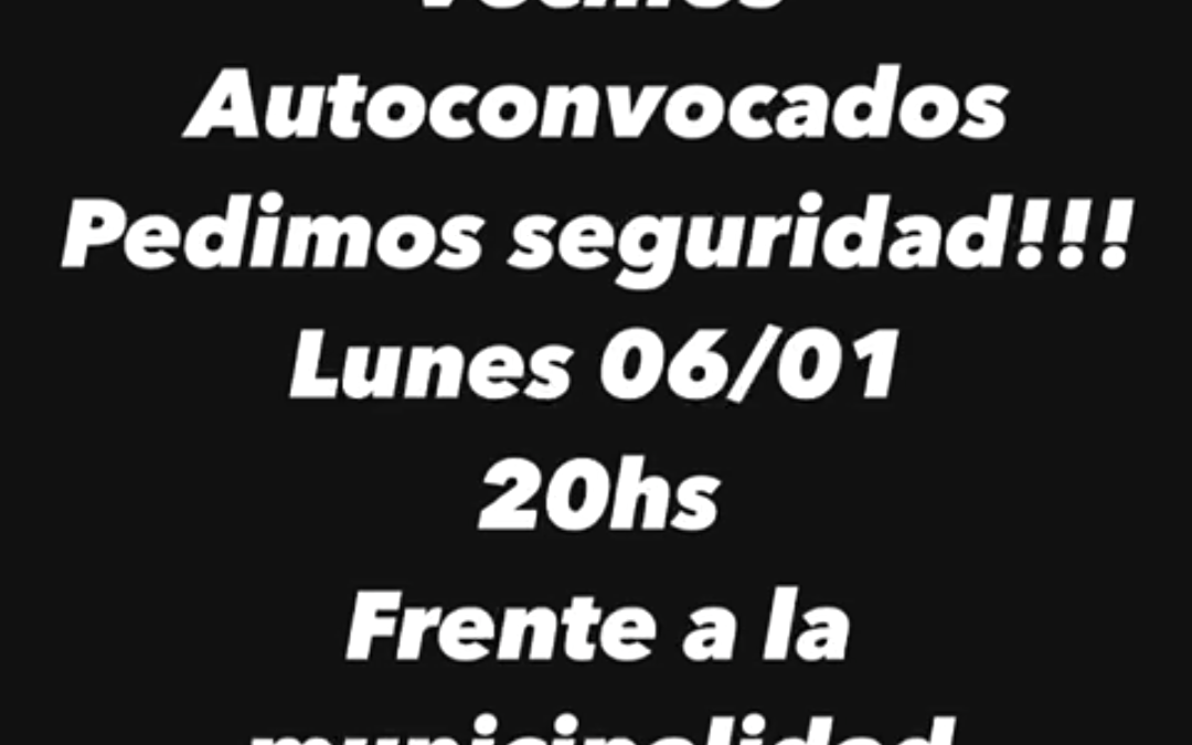 MORÓN: VECINOS AUTOCONVOCADOS SE MANIFESTARÁN FRENTE A LA COMUNA PARA EXIGIR A LAS AUTORIDADES MAYORES MEDIDAS DE SEGURIDAD: » MORÓN DICE BASTA!»