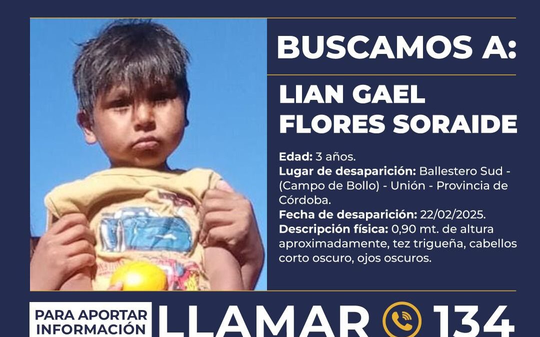 MINISTERIO DE SEGURIDAD NACIONAL : BÚSQUEDA DE LIAN GAEL FLORES SORAIDE