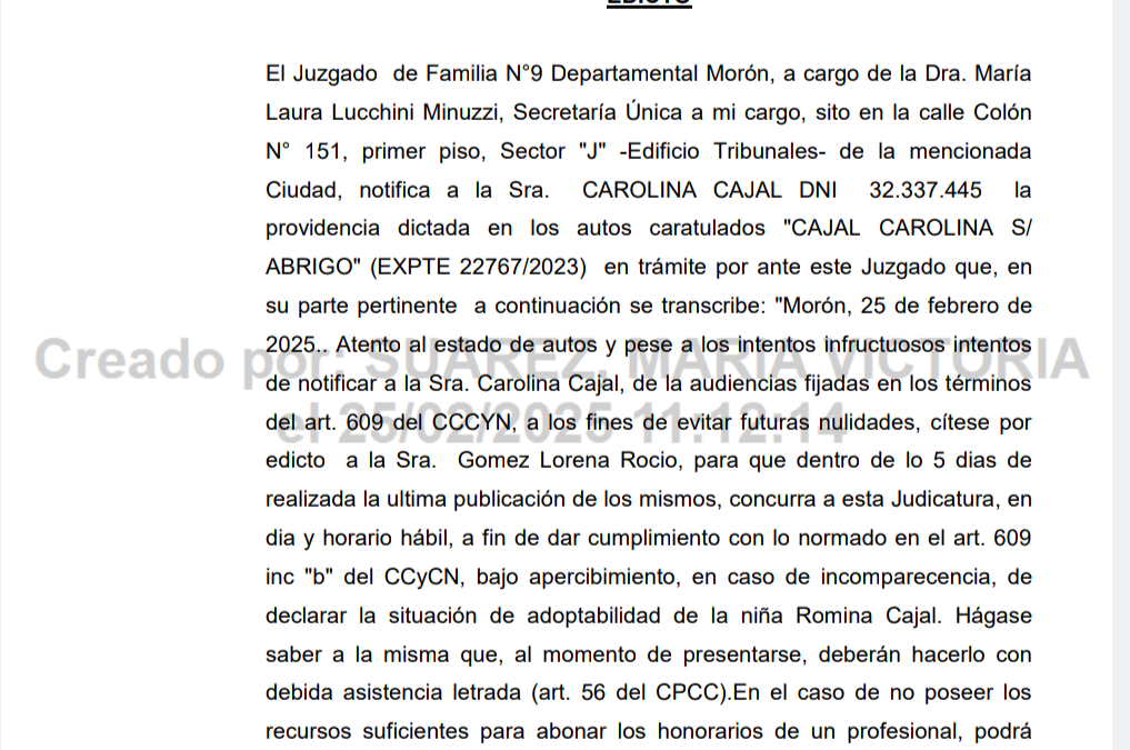EDICTO JUDICIAL