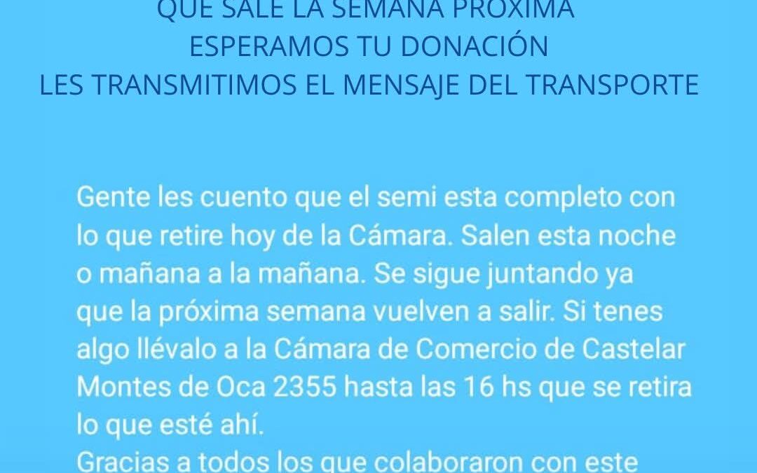 LA CÁMARA DE COMERCIO DE CASTELAR JUNTO A LAS FAMILIAS DE BAHIA BLANCA