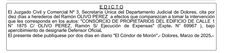 EDICTO JUDICIAL