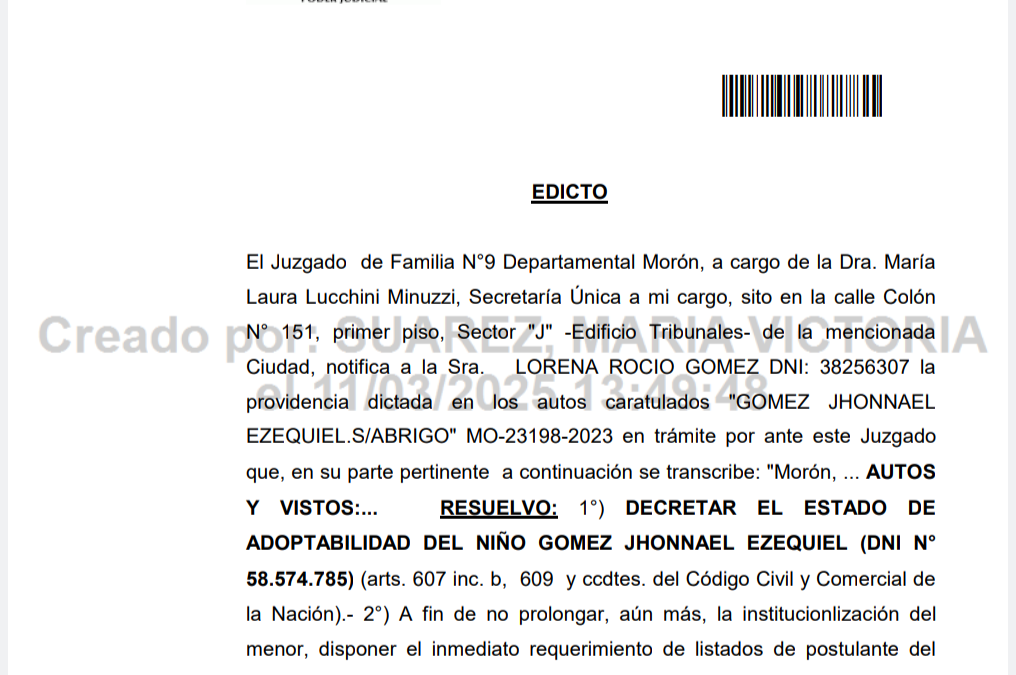 EDICTO JUDICIAL