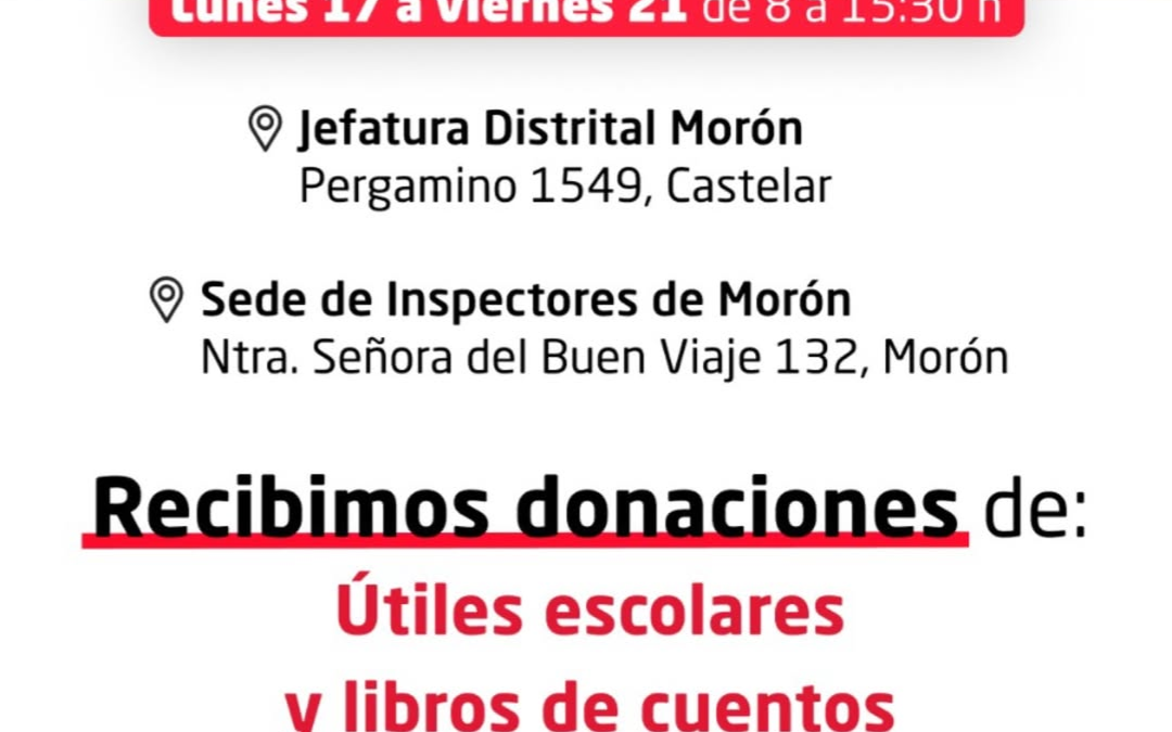 MORÓN CONTINÚA LA CAMPAÑA PARA AYUDAR A LAS FAMILIAS DE BAHÍA BLANCA