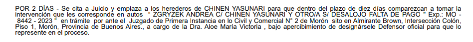 EDICTO JUDICIAL