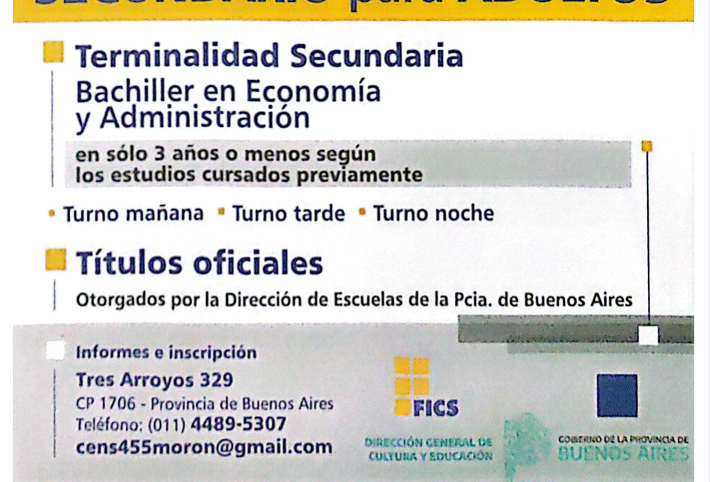 MORÓN: ESCUELA DE FORMACIÓN PROFESIONAL LA CANTÁBRICA: ABIERTAS LAS INSCRIPCIONES PARA CURSOS GRATUITOS Y TERMINAR EL SECUNDARIO