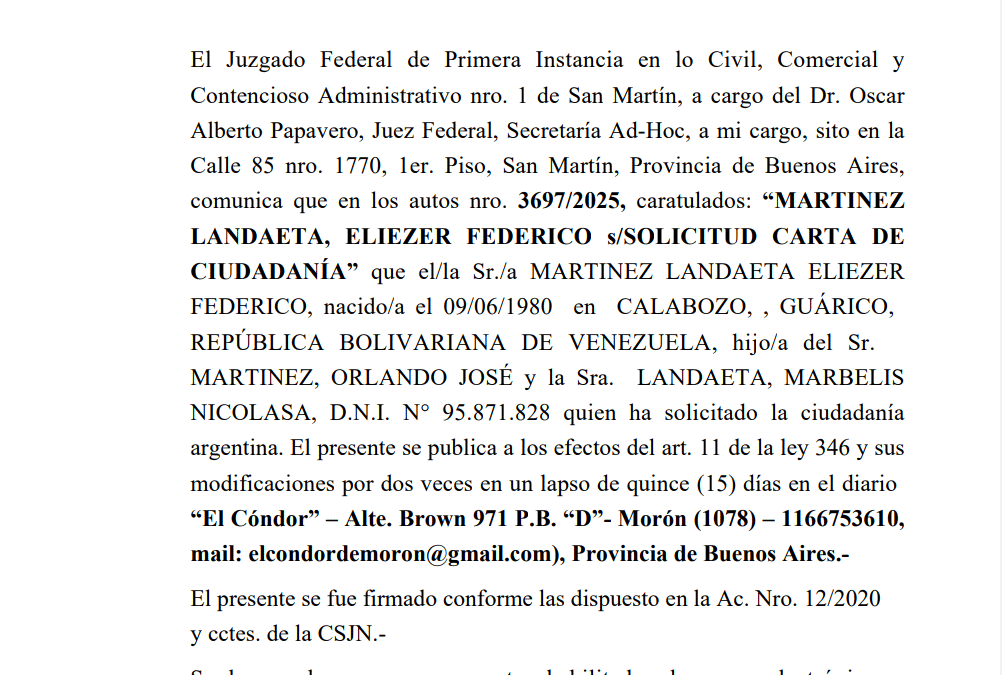 EDICTO JUDICIAL
